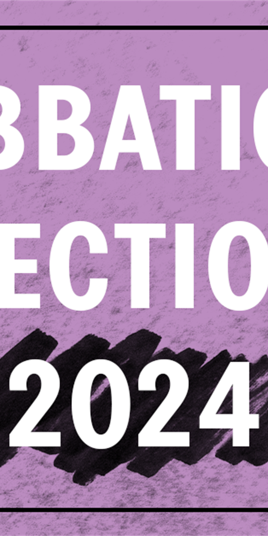 Graphic for Sabbatical Elections 2024.