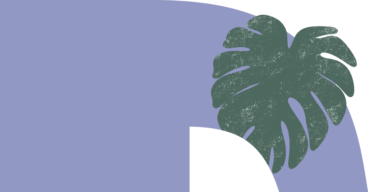 An illustrated monstera in the FXU logo