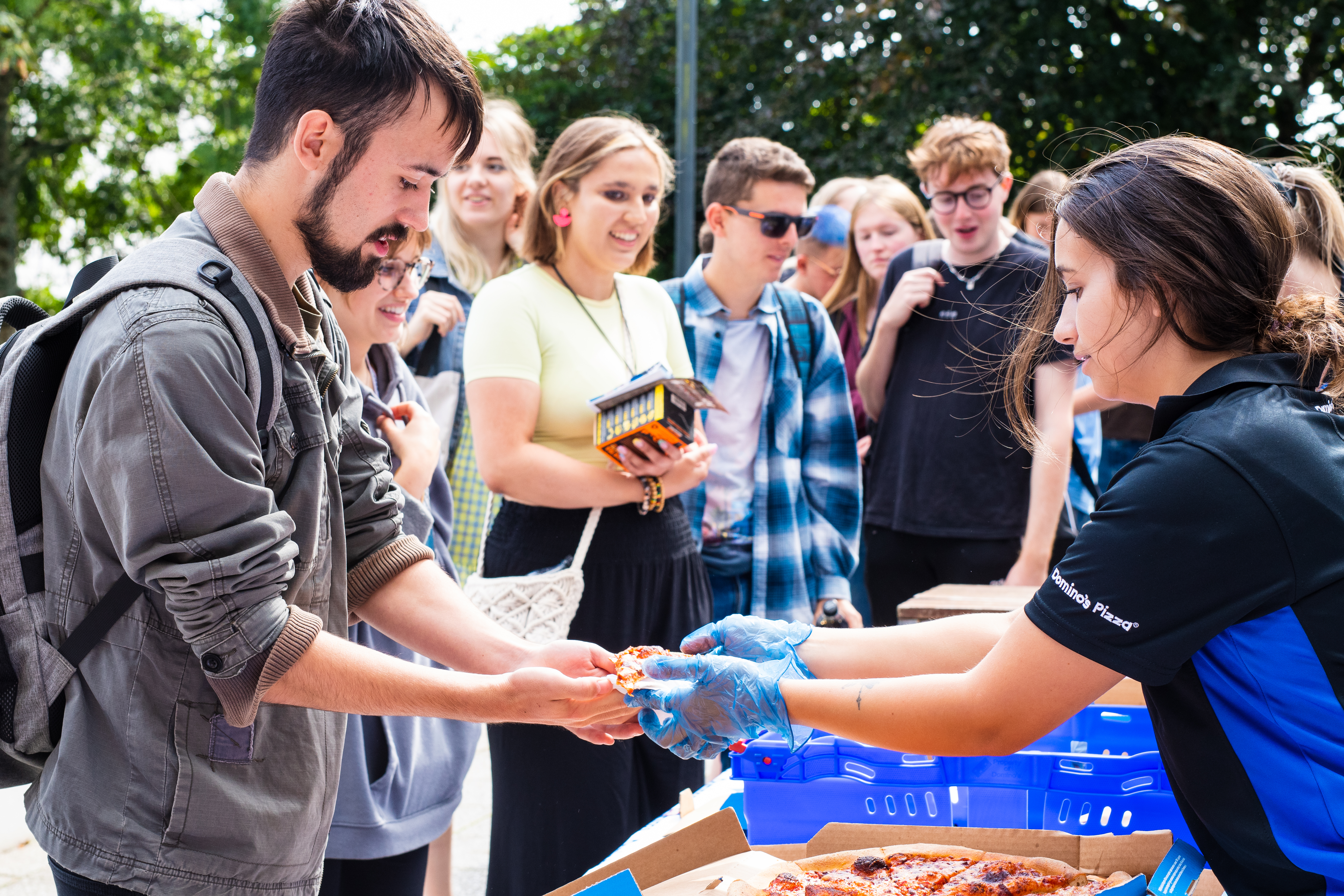 Students attending The SU's Welcome Fayre