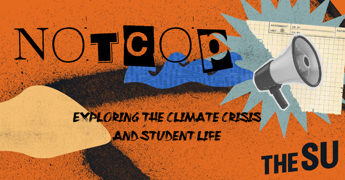 notCOP is a programme of events exploring the climate crisis and its relationship to student wellbeing, creativity, and agency, created and run by your Vice President 2023/24, Phil Green. The core themes are democratise, demilitarise, decolonise.