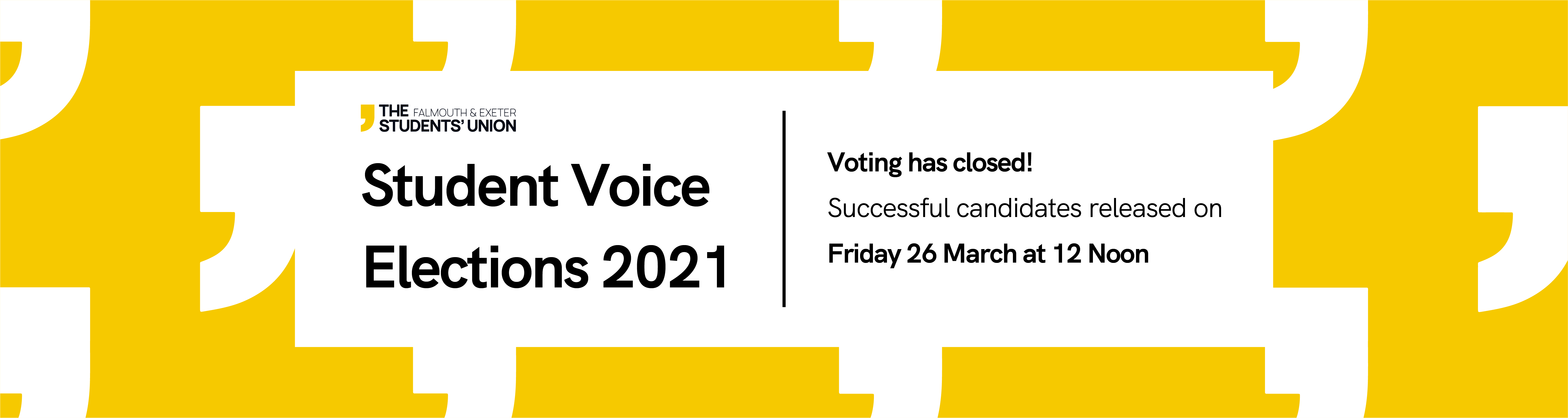 Student Voice Elections 2021 - Voting is now closed.