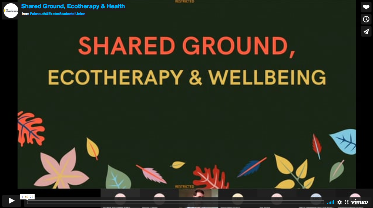 Video - Shared Ground, Ecotherapy & Health