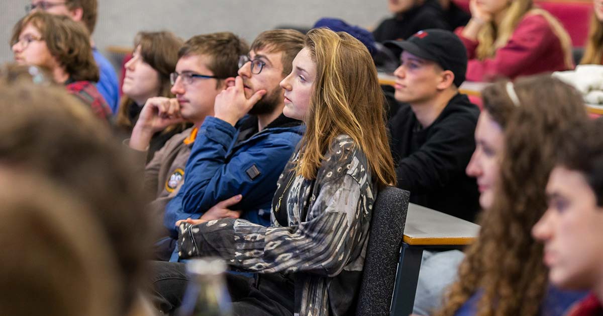 Students attending a General Meeting